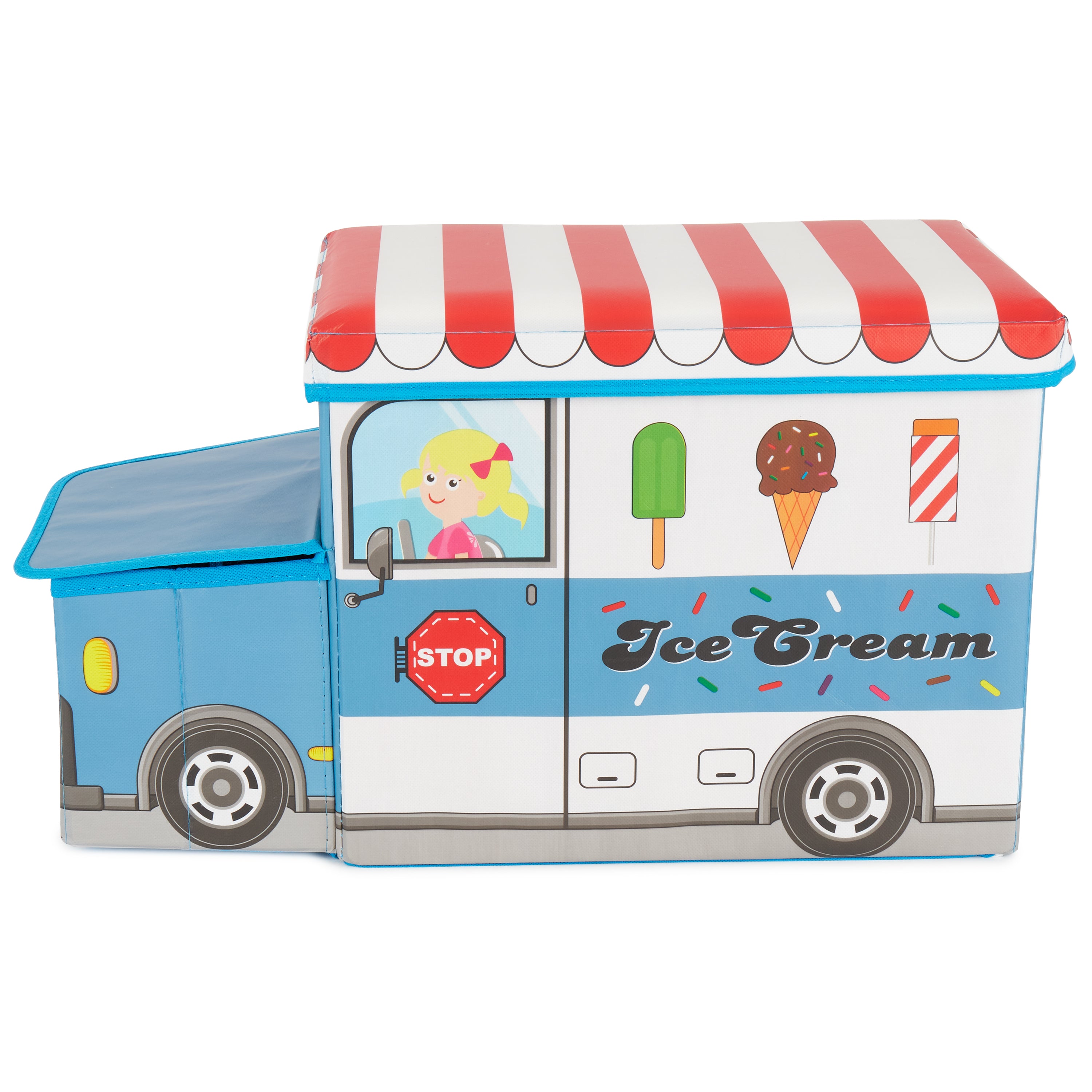 2-i-1 Opbevaringsboks & Sidebænk Icecream