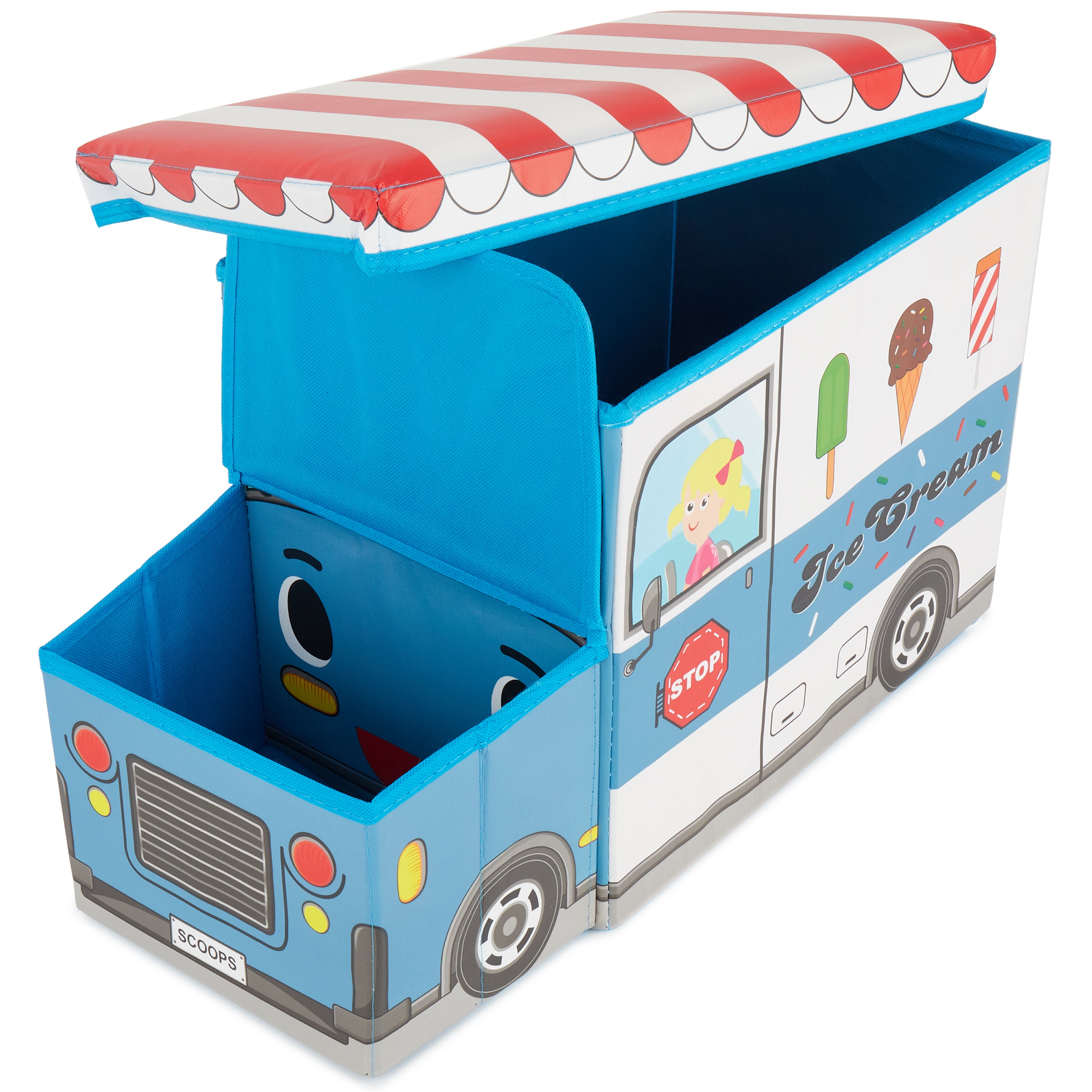 2-i-1 Opbevaringsboks & Sidebænk Icecream