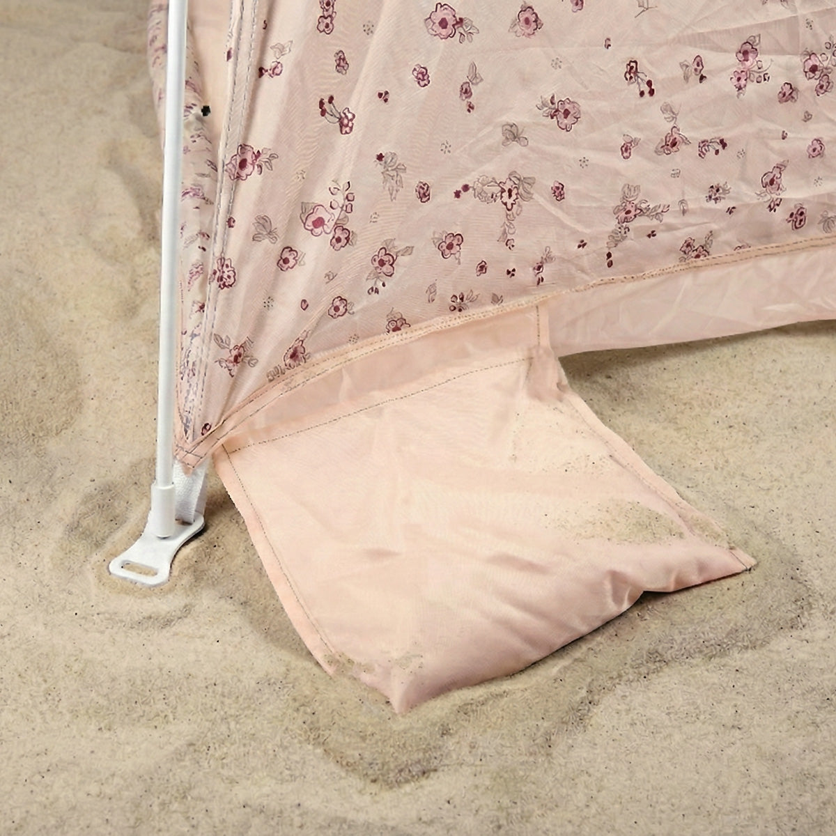 Strandtelt Dreamy Flowers – strandmusling med Quick-Up-system, UV-beskyttelse 80+ og afskærmning
