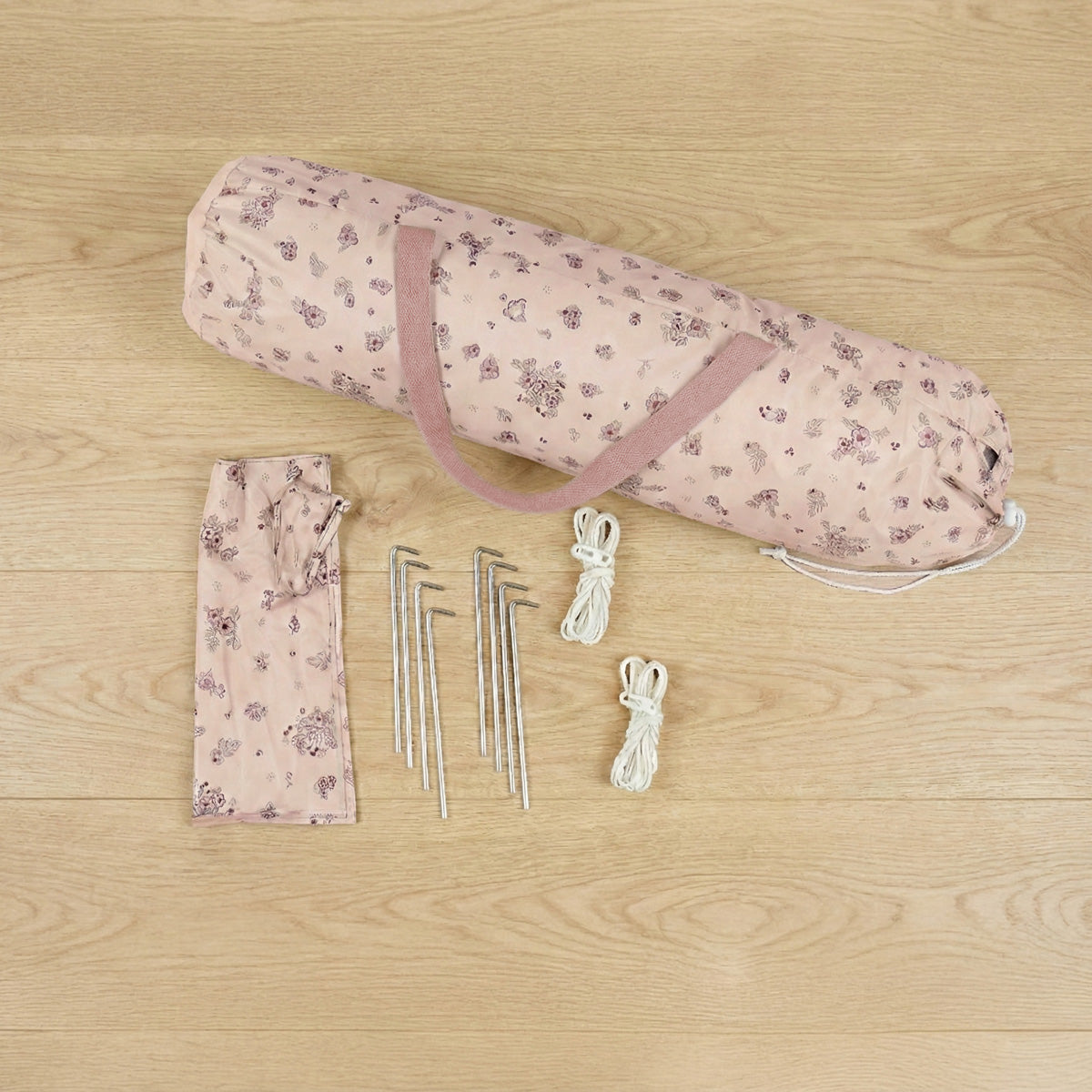 Strandtelt Dreamy Flowers – strandmusling med Quick-Up-system, UV-beskyttelse 80+ og afskærmning