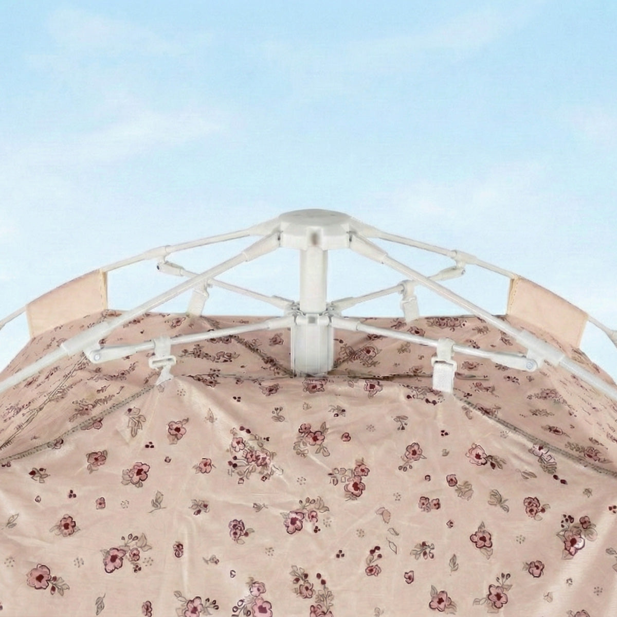 Strandtelt Dreamy Flowers – strandmusling med Quick-Up-system, UV-beskyttelse 80+ og afskærmning