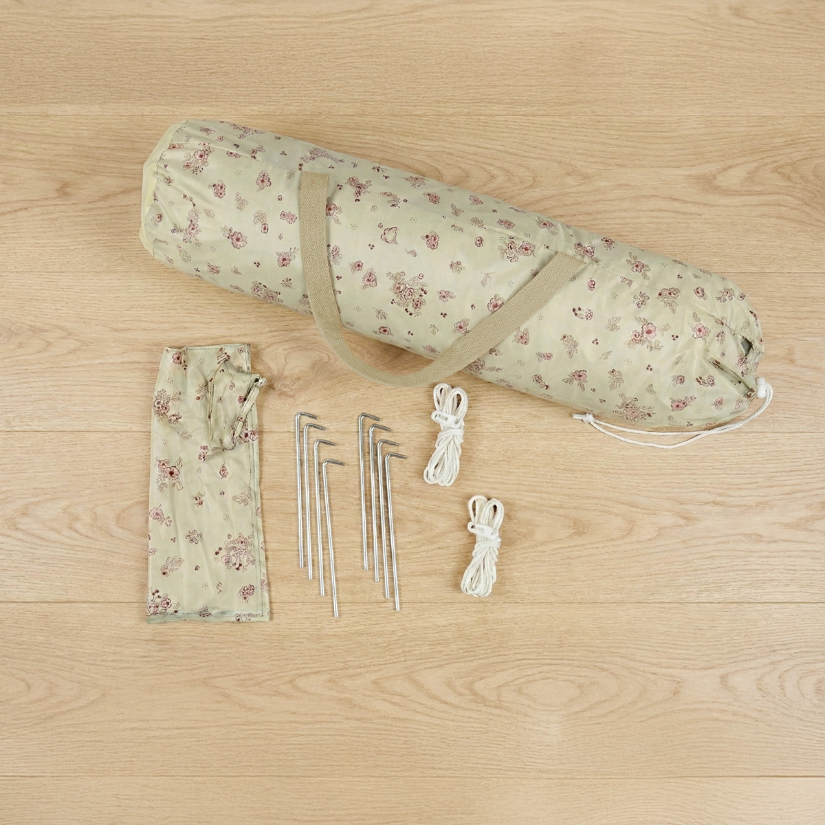Strandtelt Vintage Flowers – strandmusling med Quick-Up-system, UV-beskyttelse 80+ og afskærmning