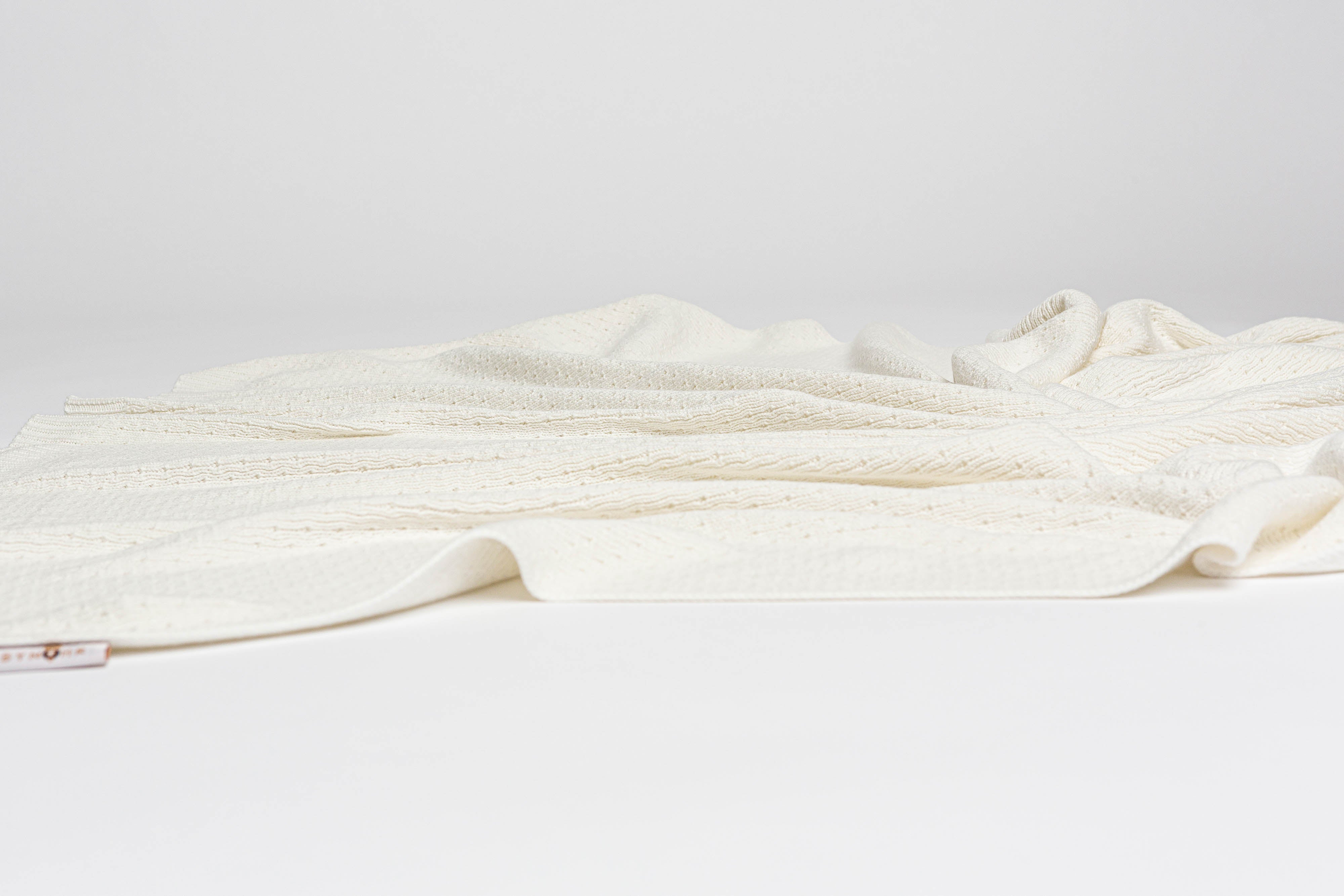 Babytæppe - 100% økologisk bomuld - Hvid