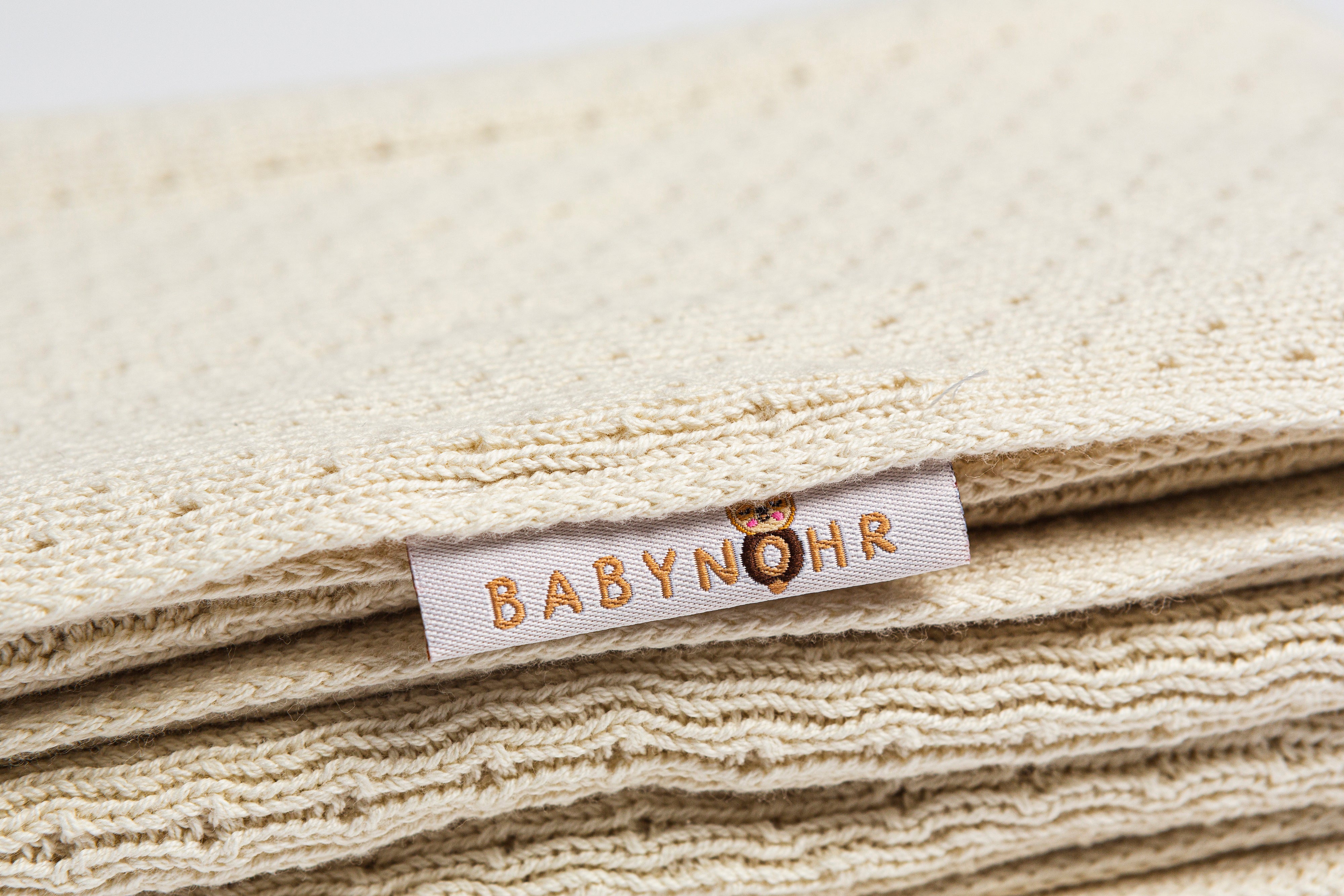 Babytæppe - 100% økologisk bomuld - Beige